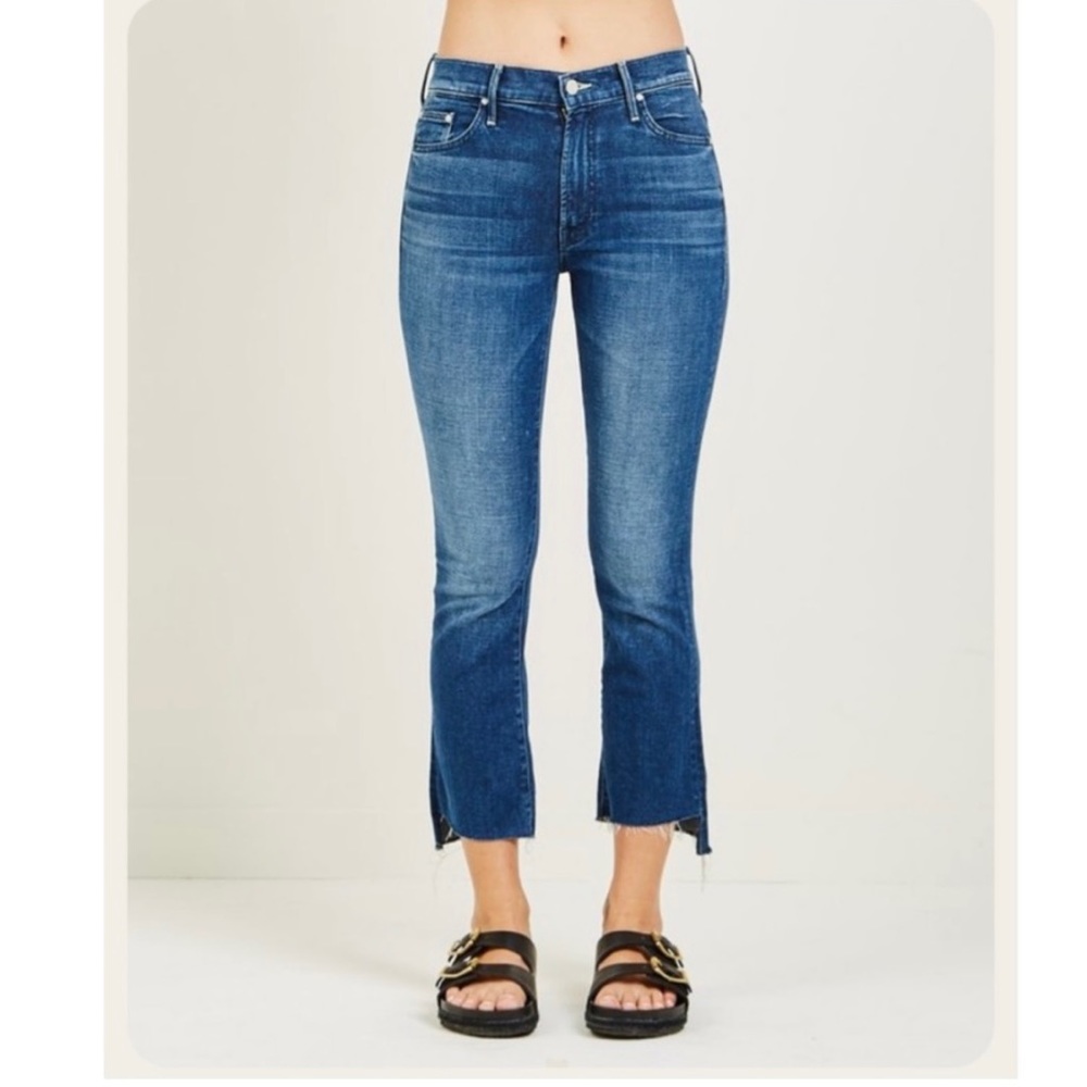 Mother Denim Insider Crop Step Fray in The Royal Treatment - size 27